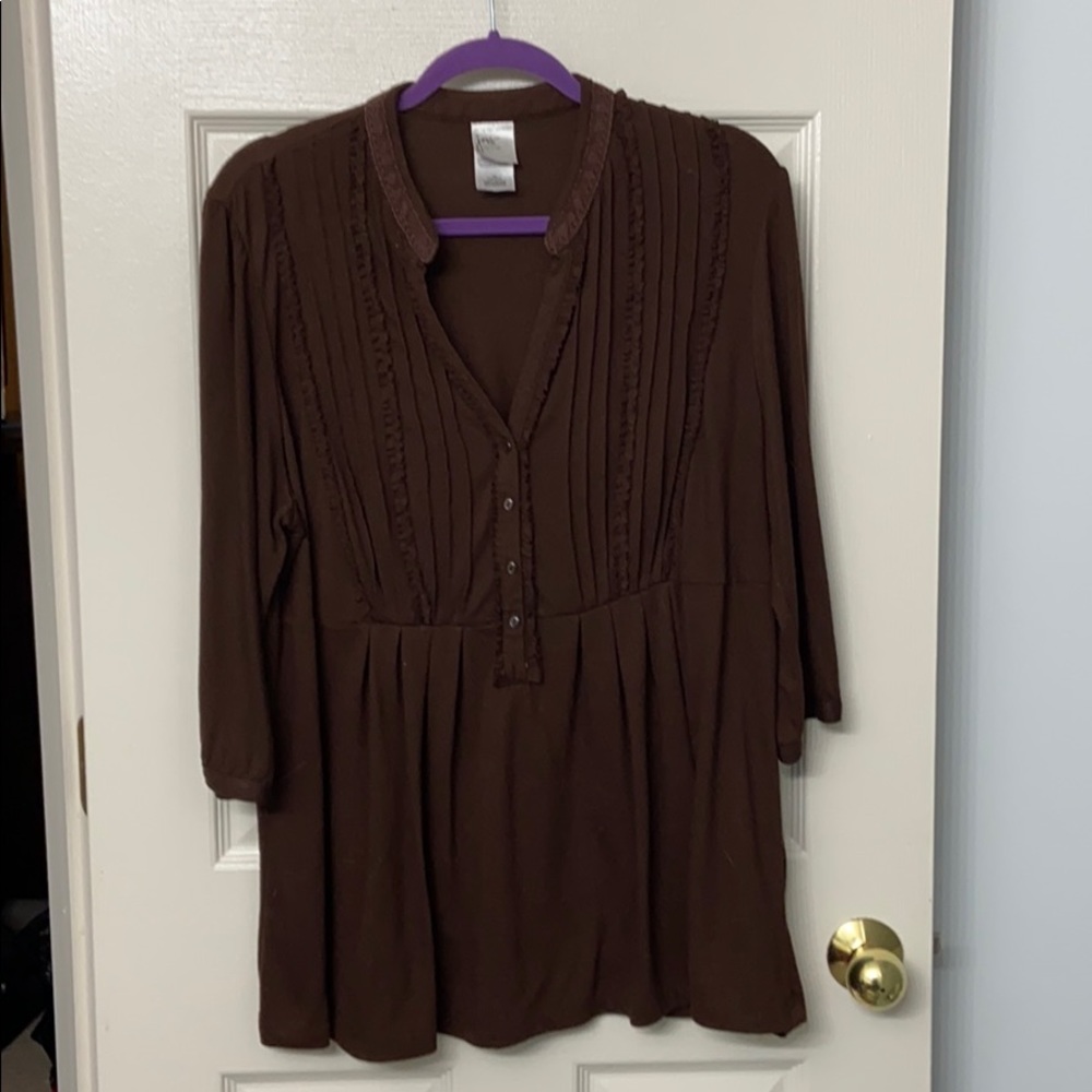 Cute dark chocolate Brown babydoll top